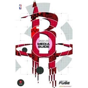 Houston Rockets Official 2022-23 Media Guide NBA Cover On 12x8in Metal Sign